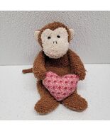 Russ Berrie Luv Pets Brown Monkey Red Heart Terrycloth Mini Plush Stuffe... - $543.68 MXN