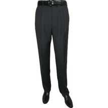 Men's MANTONI Pleated Pants 100% Wool Super 140's Classic Fit 46306-3 Ch... - $69.99