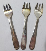 3 Vintage Antique Eales 1779 Sheffield England Hor Dourve forks silverplate - £8.04 GBP