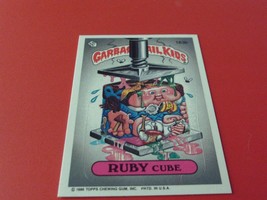 VINTAGE 1986 TOPPS  RUBY  CUBE  GARBAGE PAIL KIDS #163b  STICKER  SERIE3... - £63.74 GBP