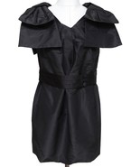 MARC JACOBS Black Dress Sleeveless Knee Length Silk Cocktail Bow Zipper ... - £298.86 GBP
