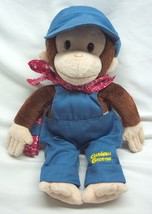 Applause Curious George Monkey In Overalls &amp; Hat 12&quot; Plush Stuffed Animal Toy - £15.69 GBP