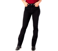 NYDJ Le Silhouette High Rise Slim Bootcut Jeans- Stellar BLACK, REGULAR 14 - $49.49