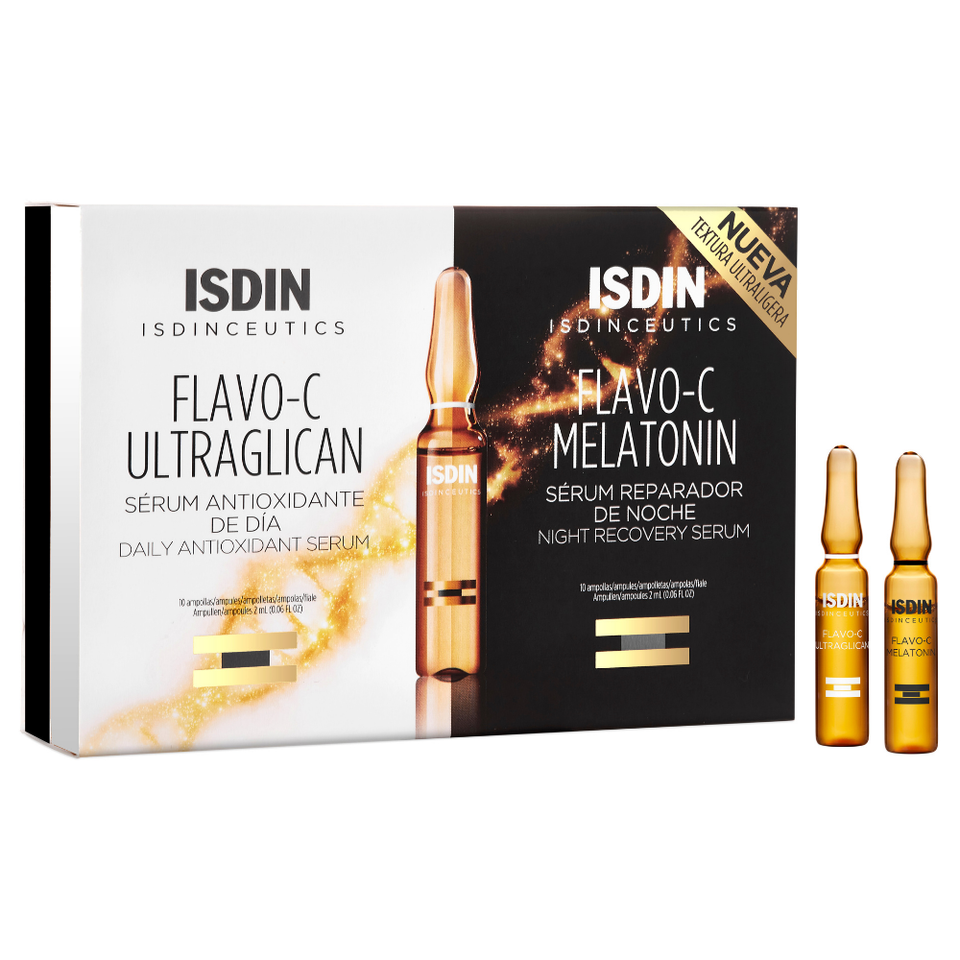 ISDIN Flavo-C Ultraglican Daily Antioxidant Serum And Night Recovery Ser... - $56.53