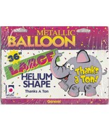 Betallic &quot;Thanks a Ton&quot; Elephant 36 Inch Foil Metallic Balloon ~  ranjacuj - $174.17 MXN