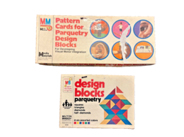 Parquetry Patterns and Design Blocks Vintage 1970s Homeschool Education Learning - £21.56 GBP