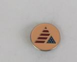 Vintage Patriotic Triangle In Circle Lapel Hat Pin - $6.31