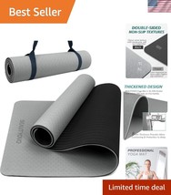 Gripped 1/3 Inch Thick Yoga Mat with Strap - Comfort &amp; Stability for Wor... - $55.00