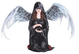Hooded Angel 92124 Scrying w/ Crystal Ball Figurine 9.5&quot; L - £43.59 GBP