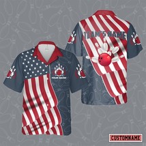 Personalize Custom Name Bowling Name USA Vintage, Bowling Team Hawaiian Shirt - £8.24 GBP+