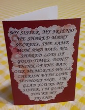 Set Of 6 Love Note Any Occasion Greeting Cards 2038C My Sister My Friend Family - £8.20 GBP