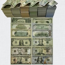 Mixed Replica Money 350pcs 6 Types $1-$100 Realistic for YouTube, TikTok... - $74.99
