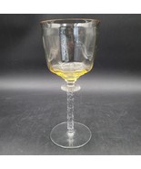 Vintage Tiffin-Franciscan Mandarin Yellow Water Goblet Optic Panel No Et... - $553.89 MXN