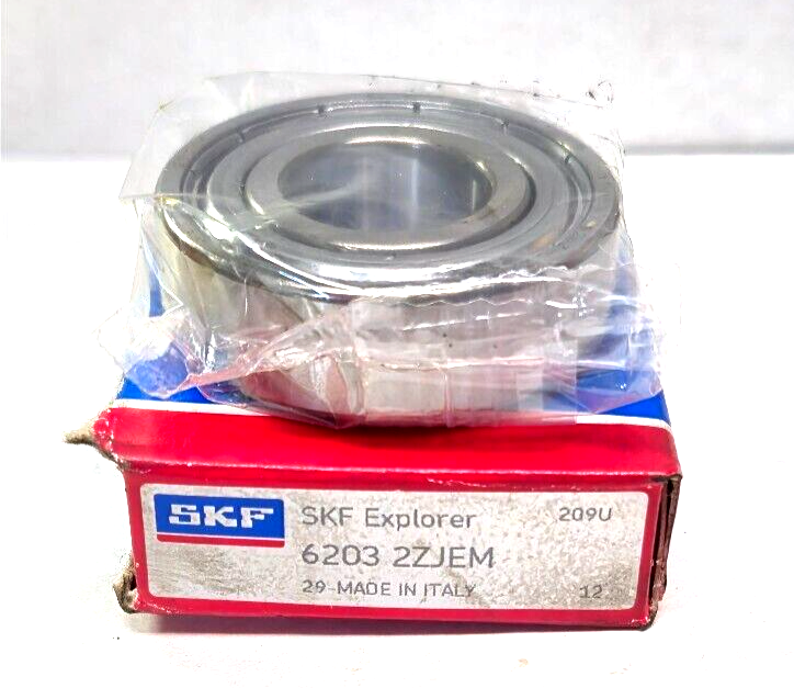 SKF 6203 2ZJEM Radial/Deep Groove Ball Bearing - Straight Bore, 17 mm ID... - $9.99