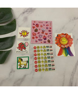 Vintage 90s Random Sticker Lot Valentines Day Traffic Signs Award Teacher  - $9.89