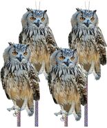 6PCS Plastic Fake Owl with Reflective Tape for Garden Balcony Outdoor - $230.16 MXN