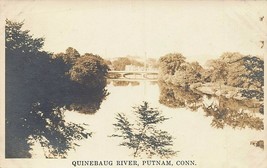 Putnam Cromata ~ Quinebaug Fiume A Bridge-Smokestack ~1920s Vero Foto Ca... - £8.65 GBP