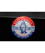 VTG Roosevelt Inaugeration Reprod. Pin U.S. President Campaign 1980 - $145.84 MXN