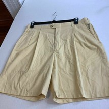 Sansabelt System Mens Sz 36 Yellow Pleated Front Shorts  - £15.48 GBP