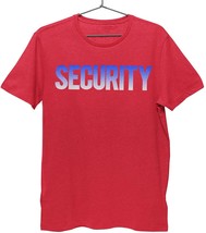 Red White Blue Security T-Shirt Front Back Print Men&#39;s Tee Staff USA - £11.79 GBP+