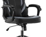 Gaming Office Chair With Lumbar Support And Padded Seat Cushion For Work... - $142.94