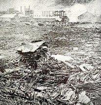 Pennsylvania Railroad Bridge Ruins 1889 Johnstown Flood Victorian Print ... - $24.99