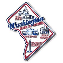 Washington, D.C. Premium State Magnet by Classic Magnets, 2.6&quot; x 3.1&quot;, Collectib - £3.06 GBP