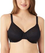 WACOAL 855303 Back Appeal Underwire Bra Sz 40DDD Black - $39.55