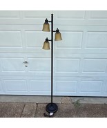 Heavy Bronze Indoor Floor Lamp with 3 Adjustable Glass Shades 69&quot; Tall - $1,384.02 MXN