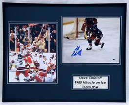 Steve Christoff Signed Framed 16x20 Photo Display Miracle on Ice 1980 Team USA - £92.98 GBP