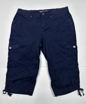 Gloria Vanderbilt Dark Blue Bermuda Cargo Shorts Women Size 10 (Measure ... - $13.39