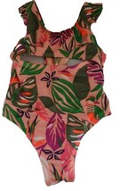 Girls Crazy 8 XS 4 One Piece Cut Out Bathing Suit Swimsuit Pink Tropical Beach - $9.75