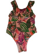 Girls Crazy 8 XS 4 One Piece Cut Out Bathing Suit Swimsuit Pink Tropical... - $9.75