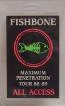 FISHBONE - VINTAGE 1988 - 1989 ORIGINAL CONCERT TOUR LAMINATE BACKSTAGE ... - £11.95 GBP