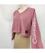 Calvin Klein Performance Boxy Sweatshirt Women&#39;s Large Purple V-Neck - $231.94 MXN