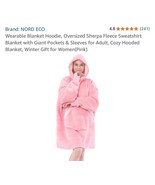 Oversized Warm Hoodie Blanket Sherpa Hooded Sweatshirt Top Large Soft Pl... - $25.88
