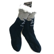 FOCO Mens 5-9 Womens 6-10 Dallas Cowboys Footy Slipper Socks Warm Winter... - £18.07 GBP