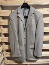 Andrew Fezza Tan Beige Sport Coat Suit Jacket Blazer Men&#39;s Size 46R KG JD - €64,72 EUR
