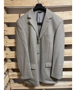 Andrew Fezza Tan Beige Sport Coat Suit Jacket Blazer Men&#39;s Size 46R KG JD - £58.66 GBP