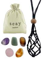 Healing Necklace Set Macrame Braided Natural Stone 5-Piece Women&#39;s Necklace Adju - $9.00