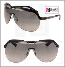 CHRISTIAN DIOR AUTHENTIC SOLAR Black White Unisex Shield Sunglasses DIOR... - $185.97
