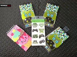 4x Kids Notebook Pads Scratch Note Pad Gamer Game Over Ice Cream Boys Girls - $22.76