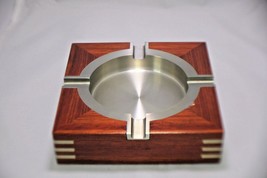 Royal Selangor Wooden Pewter Ashtray new in the original box | 022228Y - £181.38 GBP