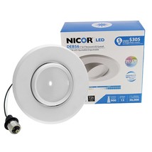 NICOR Lighting DEB56-20-120-2K-WH LED Downlight, 5&quot;/6&quot;, 2700K Color Temp - £65.63 GBP