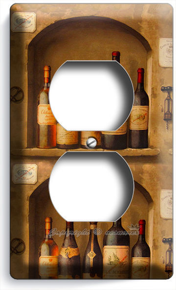 TUSCAN KITCHEN ITALIAN DINING WINE BOTTLE CELLAR DUPLEX OUTLET WALL PLATE COVER