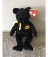 Haunt 2001 Ty Beanie Babie 8in Black Halloween Bear With ERRORS - $340.56 CAD