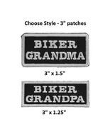 Choose BIKER GRANDPA or GRANDMA 3&quot; iron on patch (J10) - £4.56 GBP+