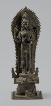 Antik Indonesische Stil Majapahit Stehend Bronze Vishnu Statue - 37cm/38.1cm - £738.37 GBP