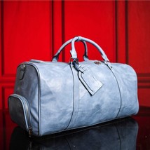 Baby Blue Luciano Leather Duffle Bag V2 - $196.11