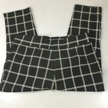 Jessica London 20W Black White Checkerboard Windowpane Cotton Blend Pant... - £21.91 GBP